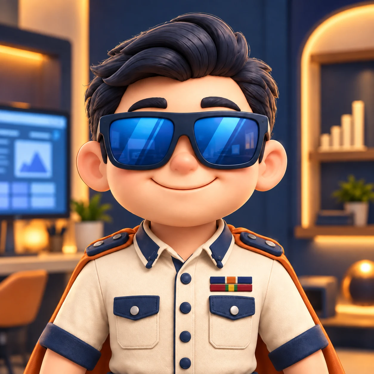 Geek Heros mascot portrait